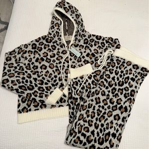 Anthropologie Sweater Hoodie and Pants Set